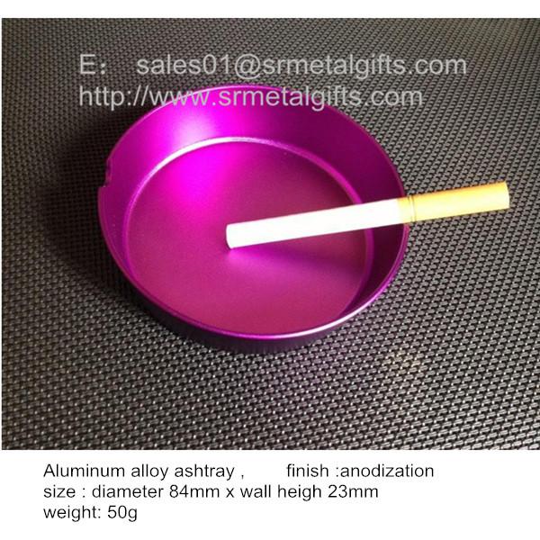 Small wholesale colored aluminum smoking ashtrays in stock
