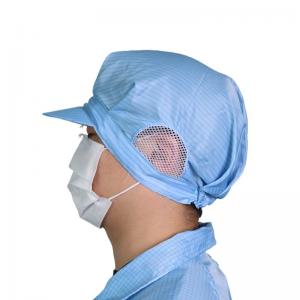 Clean Room Cap Electronic Factory Workwear Antistatic Polyester Work Esd Cap For Indian market esd Hat