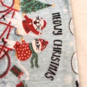 China Printed Christmas Flannel Fleece Fabric 300gsm For Upholstery Toy Blankets supplier
