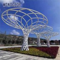 China Large Stainless Steel White Wire Metal Tree Sculpture on sale