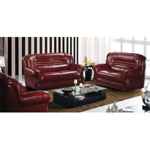 luxury living room top leather sofa 1+2+3 brown genuine leather sofa set