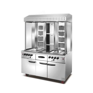 China Restaurant Commercial Cooking Equipment Gas Shawarma Making Machine With Cabinet supplier