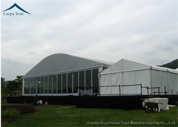 Dome Shape 15m * 30m Outdoor Exhibition Tents With Glass Wall And Glass Door