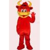 China big mouth red cow mascot cartoon costume wholesale
