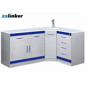 China Modern Dental Furniture Cabinets , Laboratory Mobile Dental Cabinets Carts Marble Table Top supplier