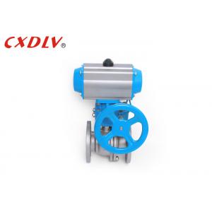 China RF Flange Springs Pneumatic Actuated Ball Valve 12pcs With Manual Override supplier
