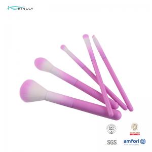 China 5Pcs Purple 100% Synthetic Hair Makeup Brush Set With Plastic Handle supplier