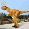China Costume de dinosaure réaliste jaune, cadre en acier, caoutchouc silicone, 3-4m wholesale