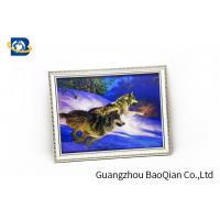 China Flip Image 3D Wolf Picture , Dolphin 3D Animal Pictures Wall Decoration Art on sale