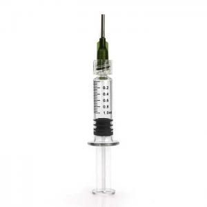 Glass Syringe Luer Lock 1mL Hemp CBD Concentrate Syringes With Blunt Needles