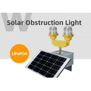 China FAA Double Solar Powered Aircraft Warning Lights For Buildings IP67 supplier