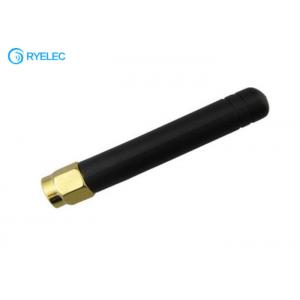 China 2dBi Rubber Communications RP SMA Male Gold-Plated Straight 5CM GSM GPRS Antenna supplier