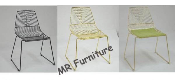 Stackable Bertoia Wire Counter Stool , Modern Metal Bertoia Wire Side Chair