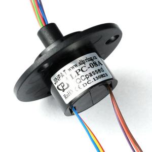 China Micro Slip Ring 300rpm 8 Circuits 2A With Flange supplier