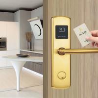 China RFID Keyless Key Card Door Locks 4x AA Hotel Room Card Lock System on sale