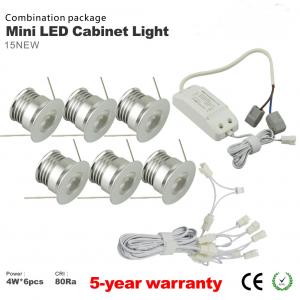 6PCS *4W Mini LED Wine Cabinet Spotlight LED Driver LED Bulbs Recessed Showcase light