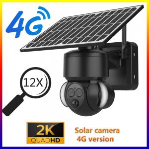 Glomarket Ubox Wifi/4G Smart 12X ZOOM Floodlight Solar Battery PTZ Camera 6MP PIR Human Detection Camera
