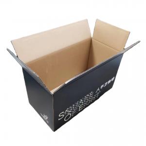 China Custom Logo Carton Manufacturer Corrugated Mailing Box For Packing Delivery Cardboard Shipping Black Box Packaging supplier