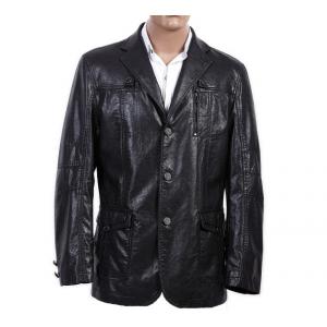 China OEM 100% Viscose and Knitting, Size 46 and Black / Dark Red Mens PU Leather Blazers supplier