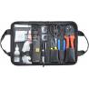 China Variety Convenient Black Fiber Optic Hand Tool Bags / Fiber Termination Kit With Zipper wholesale