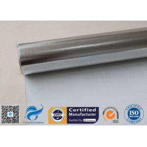 China Fire Resistant Silver Coated Fabric Aluminium Foil Fibreglass Cloth 480gsm 0.43mm supplier