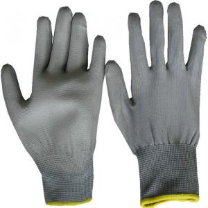PU Coated Grey Nylon Gloves, PU Coated Nylon Gloves