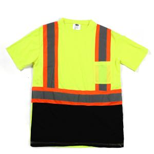 Crew Neck Reflective Work Shirts Quick Dry High Vis Work Shirts