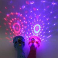 China Customized Kids Toy LED Light Flashing Projection Wireless Microphone Torch Shape Boy Girl Cute Glow Toy on sale