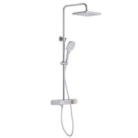 China Chrome Hand Shower Mixer Set Shower Systems With Rain Shower Head 3 Functions Handheld on sale