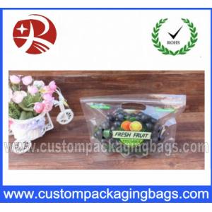 China High Transparency Punch Ziplock With Vent , Fruit Grape Packaging Bags supplier