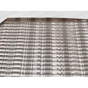 Silver Coated Ss Wire Mesh Glass Panels Exterior Interior Facade