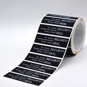 56um 1mil Black Matte Non Transfer High Residue Tamper Proof Label For VOID