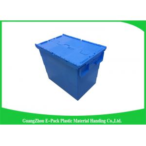 China Heavy Duty Moving Stackable Plastic Tote Boxes With Hinged Lids supplier