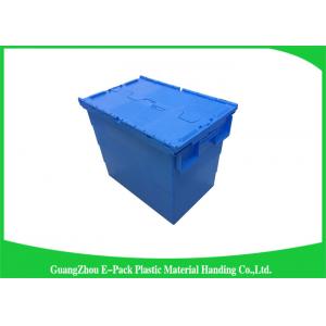 Heavy Duty Moving Stackable Plastic Tote Boxes With Hinged Lids