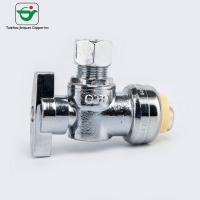 China Double Outlet Brass Angle Valve Chrome Plated For Water Sink on sale