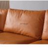 Indoor Leisure Leather/PU upholstered L shaped sofa lounge design with metal