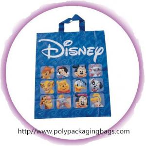 China Fashion Blue Disney Soft Loop Plastic Handle Bags Promotional supplier