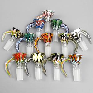 Colorful Glass Bongs Accessories Wax Slide Bowl Piece 14mm customized design