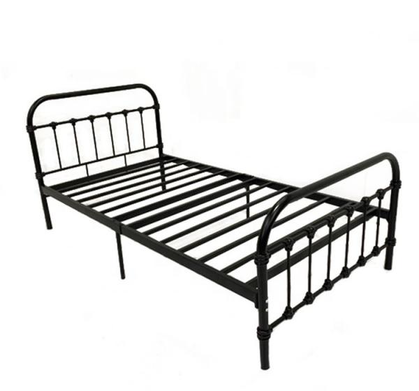 moisture proof Black Metal Single Bed Mildew Proof Metal Modern Bed Frame