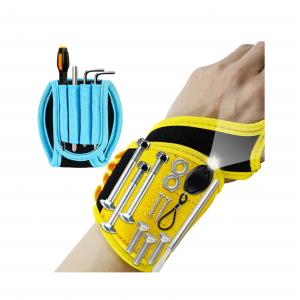 Waterproof Magnetic Wristband With Flashlight For Holding Screws Nail Drill Bit