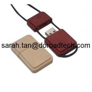 China High Quality Wooden Mini USB Flash Drives, Real Capacity USB Pen Drives with String supplier