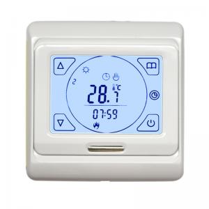 7 Day Programmable Electronic Room Thermostat , Touch Screen Floor Heating Thermostat