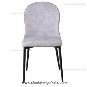 Hotel Home Fabric Covers 50cm 56cm Steel Frame Dining Chairs