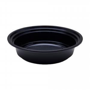16oz PP American Style Black Base Round Container Food Grade