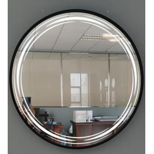 60cm Dia Aluminum Frame Bathroom Mirror Clear Reflection Effect