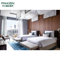 China Veneer Hotel Bedroom Furniture Sets Melamine Surface on sale