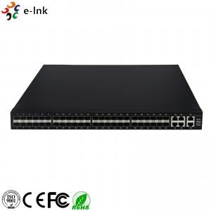 China L3 Managed Fiber Optic Switch 48 Port Gigabit SFP / 6 Port Combo Ethernet 80 Watt supplier