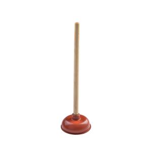 Heavy Duty Force Cup Rubber Small Toilet Plunger Long Wooden Handle Toilet Choke Pump
