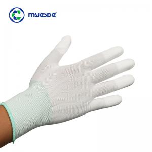 China Lint Free ESD Cut Resistant Gloves 13gsm Conductive Carbon Fiber PU Palm Fit supplier