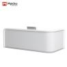 China Texture Artificial Stone Countertop Front Desk Company Hotel Reception Desk Service Desk Simple Modern And Stylish Curved Counter wholesale